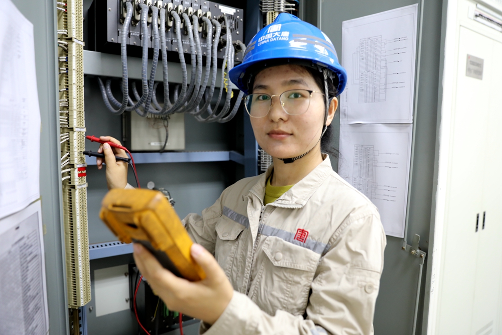 2.韓城第二發(fā)電公司繼電保護班李玉珍（曹軍科攝）.jpg